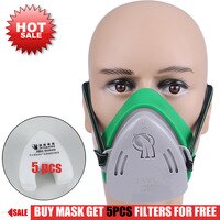 Профессиональная Пылезащитная маска, пылезащитный респиратор, Резиновая Защитная маска для работ, маска для строительства плотников, ежедневной защиты от тумана 33035983859