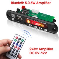 KEBIDU Hands-free MP3 плеер декодер плата 5 в 12 В Bluetooth5.0 80 Вт усилитель автомобильный FM радио модуль Поддержка FM TF USB AUX рекордеры 33040440651