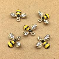 10 шт., эмалевые Подвески в виде пчелы, 14 х18 мм 33043674709