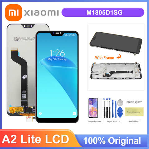 ЖК-дисплей 5,84 ''для Xiaomi Mi A2 Lite M1805D1SG, сенсорный экран с дигитайзером в сборе с рамкой для Redmi 6 Pro, замена 33045281557