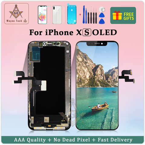 ЖК-дисплей с дигитайзером AMOLED качества AAA для iPhone X XR XS MAX, замена дигитайзера в сборе для iPhone 11, 12 Pro, Rro Max 33045865575
