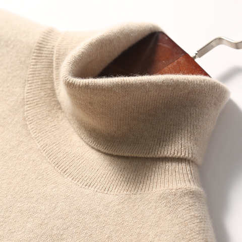 водолазка мужская Кашемировый свитер с воротником-стойкой для мужчин осень зима черепаха шеи с длинным рукавом сплошной цвет Классический пуловер свитер повседневная мужская одежда 33046372493