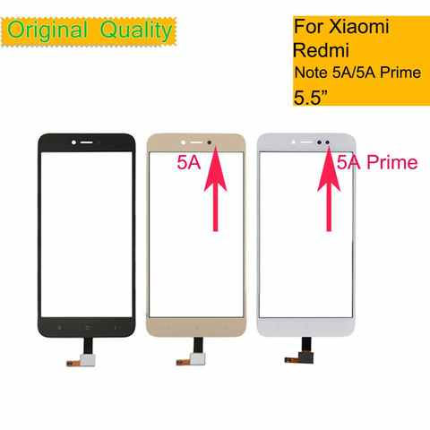Сенсорный экран для Xiaomi Redmi Note 5A Prime, сенсорная панель, сенсор, переднее внешнее стекло для Note 5A, Замена переднего ЖК-экрана 33047534153