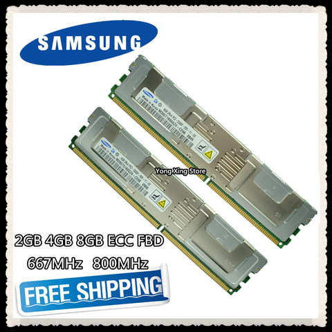 Оперативная память Samsung DDR2, Серверная память 2 ГБ 4 ГБ 8 ГБ 667 МГц 800 МГц pc2-5300f 6400F ECC FBD FB-DIMM, полностью буферизованная ОЗУ 240pin 5300 6400 4G 8G 33049302421