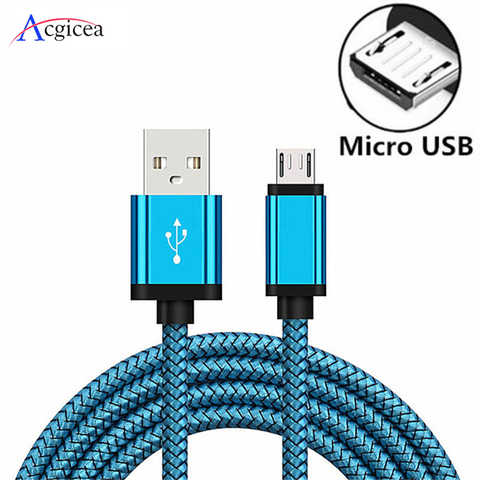 Микро USB кабель 2A Быстрая зарядка нейлоновый USB синхронизация данных мобильный телефон адаптер зарядное устройство кабель для Samsung Sony HTC LG Android кабели 33050955172
