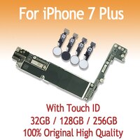 Оригинальная материнская плата для iPhone 7 Plus, 32 ГБ, 128 ГБ, 256 ГБ, 5,5 дюйма, с отпечатком пальца, с Touch ID, разблокированная логическая плата 33052759807