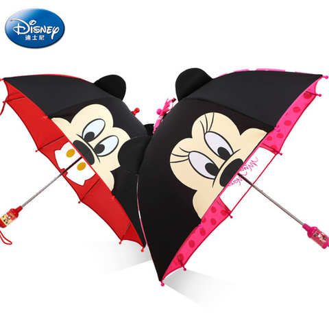 Disney детский зонт с анимационным принтом портативный Микки Минни тройной зонтик студенческий мальчик девочка взрослый солнцезащитный детский зонт подарок 33053676298