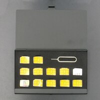 12-Слот-Nano + 1 слот-карта-контакт алюминиевый Портативный SIM Micro Pin SIM-карта Nano коробка для хранения карт памяти Чехол защитный держатель 33058237705