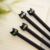 8X симпатичная гелевая ручка с кавайным черным котом, канцелярские принадлежности для письма, школьные и офисные принадлежности 0,5 мм 33062775317