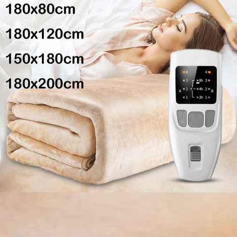 Высококачественное теплое бархатное электрическое одеяло с подогревом, 4 передачи, контроллер температуры, комнатное электрическое одеяло, коврик 4000017047948