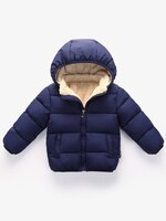 Детская зимняя куртка с капюшоном, с мехом, на плюшевой подкладке 4000029636844