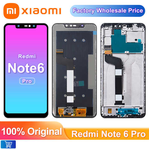 Оригинальный ЖК-дисплей 6,26 дюйма для Xiaomi Redmi Note 6 Pro, с рамкой, сенсорная панель, дигитайзер в сборе для Redmi Note6 Pro, ЖК-экран 4000032321445