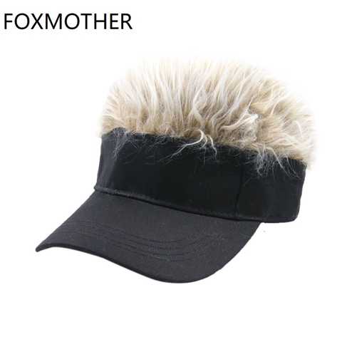 Бейсболка Мужская/Женская FOXMOTHER, черно-белая кепка для гольфа, с накладным волосом, с солнцезащитным козырьком 4000044914918
