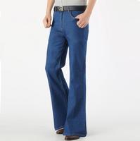 Мужские джинсы-клеш, тонкие летние ностальгические винтажные джинсовые брюки 4000047562937