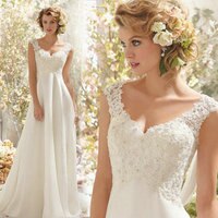 Пляжные свадебные платья, белое шифоновое кружевное платье с открытой спиной 4000050329098