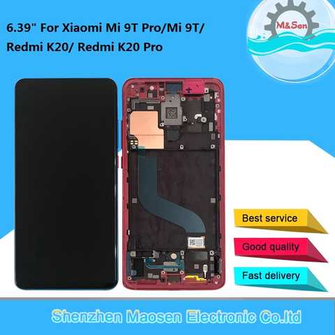 Экран ЖК-дисплей M & Sen 6,39 "для Xiaomi Mi 9 T Pro Mi9T Mi9 T Pro/Redmi K20 K20 Pro AMOLED, с рамкой и дигитайзером сенсорной панели, оригинал 4000077174641