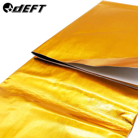 Самоклеящаяся светоотражающая теплоизоляционная лента DEFT, 100x100 см, золотистого цвета, для стайлинга автомобилей 4000093273129