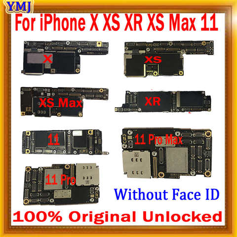 Материнская плата для iPhone X XS XR XS Max 11 11 Pro 11 Pro Max, без Face ID, с полными чипами, основная плата 100% протестирована, без идентификационной учетной записи 4000108871264