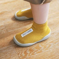 Туфли детские унисекс, мягкая резиновая подошва, вязаные, Нескользящие, обувь для первых шагов, начинающих ходить детей, для девочек 4000115310785