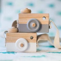 Симпатичные подвесные игрушки в скандинавском стиле с деревянной камерой, детская игрушка, подарок, 9,5*6*3 см, декор комнаты, предметы мебели, деревянные игрушки для детей 4000121628474