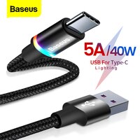 Зарядный кабель Baseus USB Type-C, 5 А, 40 Вт 4000128007077