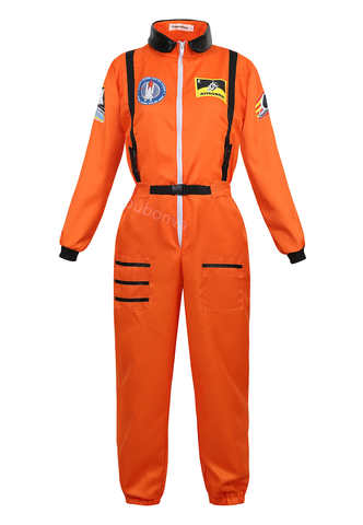 Костюм космонавта для взрослых, комбинезон для мужчин и женщин, комбинезон для косплея на Хэллоуин, синий, белый, оранжевый 4000147143878