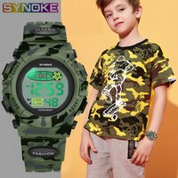 Часы детские цифровые в стиле милитари, со светодиодной подсветкой и будильником 4000159575967