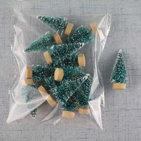 Маленькая Рождественская елка из сизального шелка, 12 шт., Маленькая рождественская елка, золотая, синяя, зеленая, белая маленькая елка 4000163098876