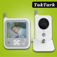 TakTark 3,2 дюйма беспроводной цветной видеоняня Ночник светильник портативная детская няня камера безопасности ИК светодиодный ночное видение Интерком 4000171383519