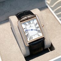 Часы мужские и женские повседневные, люксовые Модные прямоугольные часы с изображением Пабло раз, из тонкой кожи, подарок любимым 4000196195566