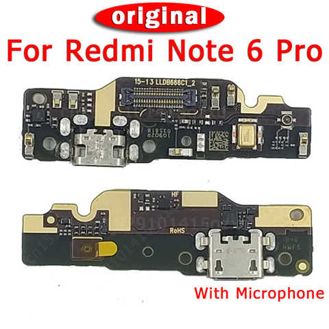 Оригинальный зарядный порт для Xiaomi Redmi Note 6 Pro, зарядная плата, USB разъем, печатная плата, док-разъем, гибкий кабель, запасные части 4000201166045