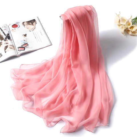 2022 Новинка Весна Лето Женский шарф модный однотонный классический большой размер женские шелковые шарфы Hijabs Платки женские пляжные палантины 4000208054126