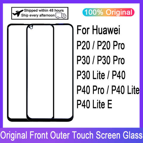 ЖК-дисплей Сенсорная Панель переднее стекло для Huawei P20 Pro P30 P40 Lite E P30 Pro Сенсорный экран дигитайзер переднее стекло замена 4000212255502