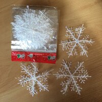 Искусственные снежинки для украшения новогодней елки, 30 шт., 11 см, искусственная Снежинка 4000215434687