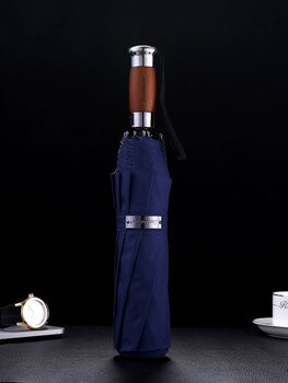 Складной Бизнес-зонт Leodauknow, полностью автоматический ветрозащитный мужской зонт с деревянной металлической ручкой 10 к, 1,2 м, 10 к, для защиты от солнца и дождя 4000232881900
