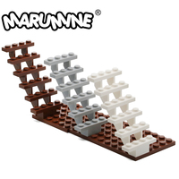 Лестница Marumine MOC 7x4x6, лестница для дома, 5 шт., прямая открытая лестница с 30134 ступеньками, модульная конструкторная лестница My City, частицы 4000240182773