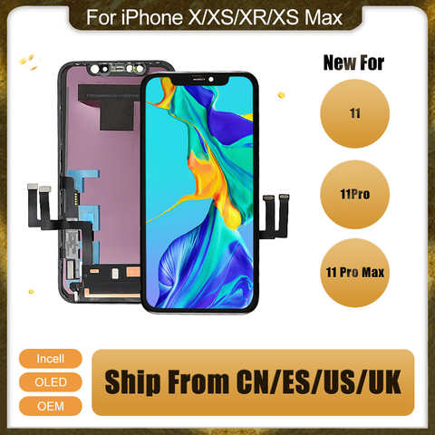 ЖК-дисплей и дигитайзер в сборе для iPhone X XS XR XS Max 11 Pro OLED OEM Liquid Retina IPS 4000244181969