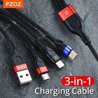 PZOZ 3 в 1 USB кабель Micro USB C адаптер для быстрой зарядки Microusb type-C телефон кабель для зарядного устройства Тип C для iPhone 11 pro X Max Xr 7 6s plus samsung S10 s9 Xiaomi mi 9 redmi note 7 8 шнур 4000245467615
