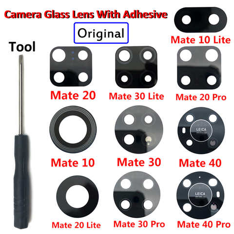Стеклянная крышка для объектива задней камеры Huawei Mate 9 30 40 Pro 10 20 Lite 20x, 2 шт., замена клея + инструмент 4000250161824
