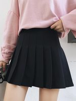 Женская плиссированная юбка с высокой талией y2k, летняя повседневная Милая трапециевидная клетчатая черная теннисная японская школьная форма, мини-юбки для девочек 4000256043403