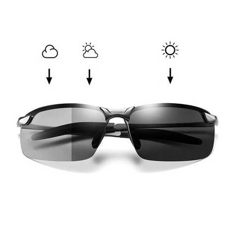Фотохромные Солнцезащитные очки Мужские поляризационные очки для вождения Хамелеон мужские Меняющие цвет солнцезащитные очки дневное ночное видение водительские очки 4000263271378
