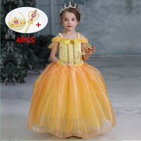 Платье принцессы для косплея маленькой девочки, красивое платье принцессы, детское платье для вечерние ринки на Хэллоуин, день рождения, костюм для фотосессии 4000266708384