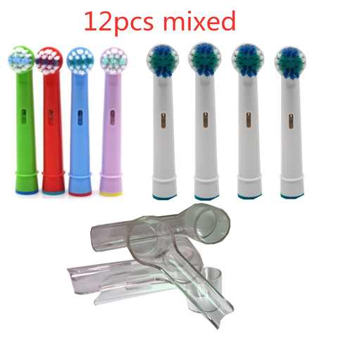 Сменная насадка для электрической зубной щетки Oral B + Детские сменные насадки для зубной щетки + Защитная крышка 4000277828733