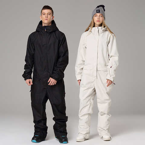 Водонепроницаемый мужской комбинезон с капюшоном для катания на лыжах, спортивный женский цельный комбинезон, зимняя женская одежда для катания на сноуборде, мужские комбинезоны 4000284446240