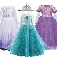 Сказочное платье принцессы с цветами, платье для косплея для девочек, костюм для костюмированной вечеринки на Хэллоуин для детей, Карнавальная одежда, размеры 4000291856670