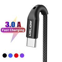 USLION 3A USB Type C Кабель Провод для быстрой зарядки для Samsung Galaxy S8 S21 Plus Xiaomi mi11 Huawei Мобильный телефон USB C Зарядный кабель 4000293037064