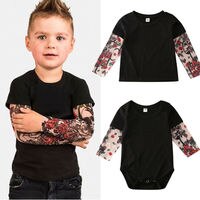 Детская одежда с рукавами Детская татуировка, рубашка для новорожденных мальчиков, комплект боди/футболки, подходящие для братьев 4000296631752