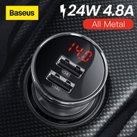 Автомобильное зарядное устройство Baseus с 2 USB-портами в разъем прикуривателя, 5 В/2.4A, 24 Вт 4000312296542