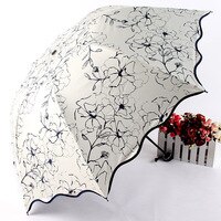 Шикарные складные зонты с цветочным рисунком и защитой от УФ-лучей, компактные ветрозащитные зонты для женщин и женщин, зонты с красивыми цветами 8K 4000321714586
