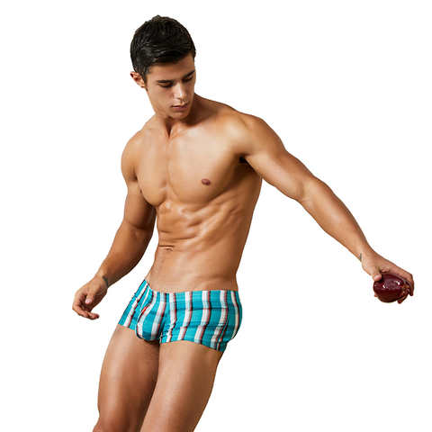 SEOBEAN-мужские хлопковые Пижамные шорты, клетчатый спортивный костюм, U-Bag, повседневные трусы 4000332327321